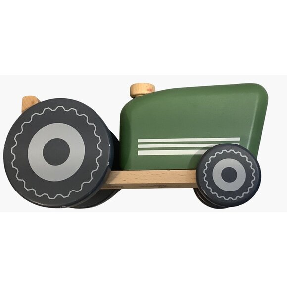 Hearth & Hand With Magnolia Wooden Toy Tractor Farm Green Tan - Picture 7 of 9